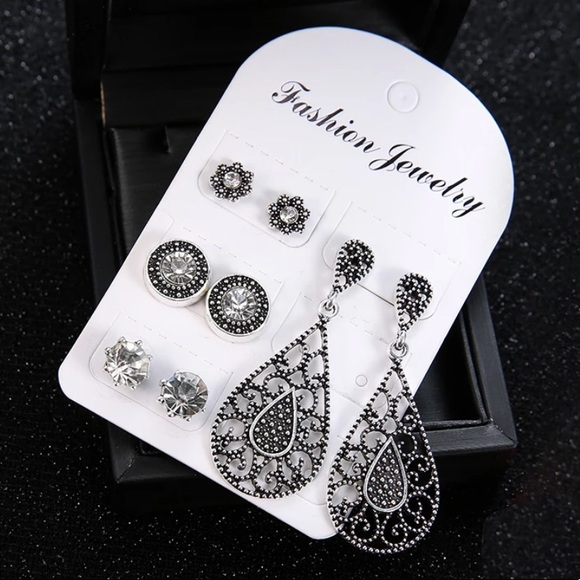 4 Pair Earring Set - Picture 2 of 3